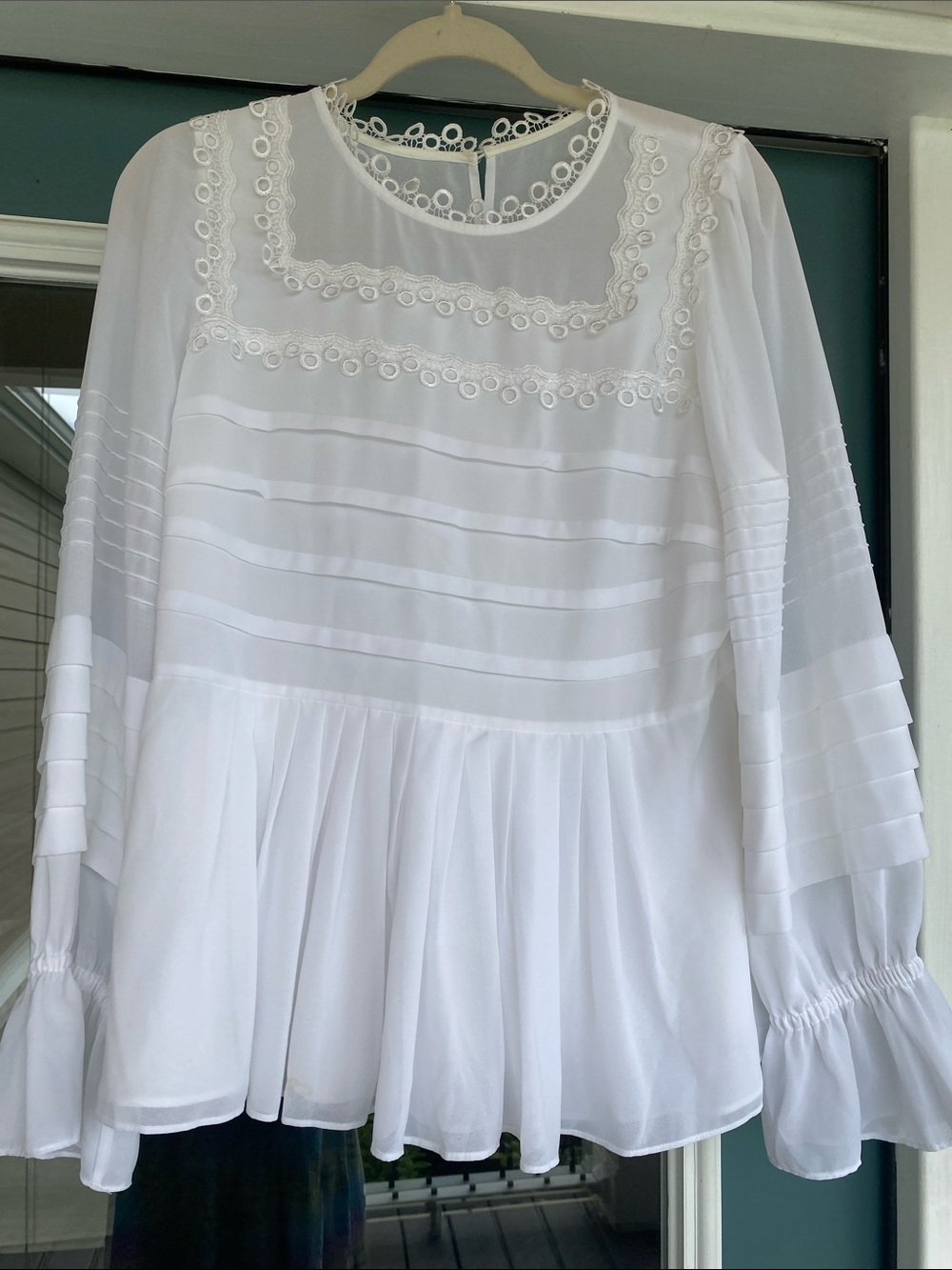 Ted Baker White Peasant Blouse, so beautiful!